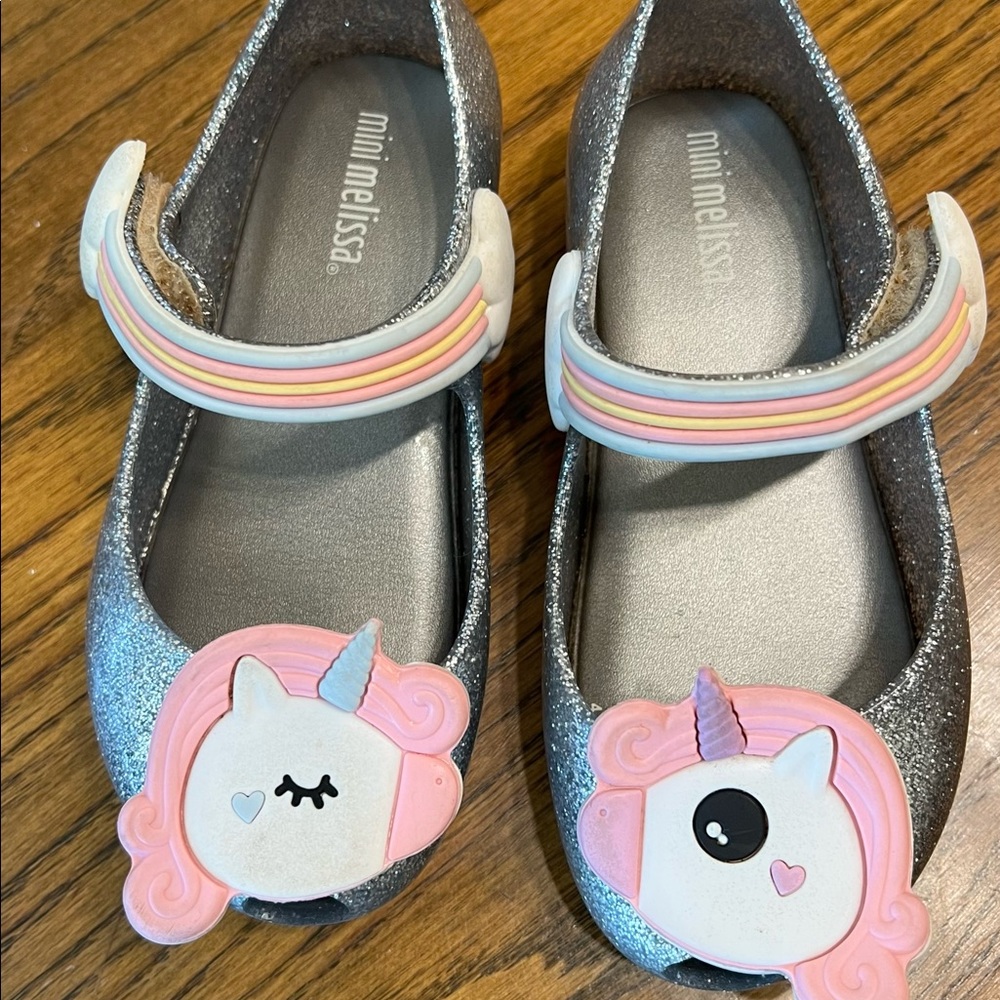 Mini Melissa Unicorn shoes size 9